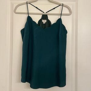 J.Crew scallop tank top - jade/emerald green